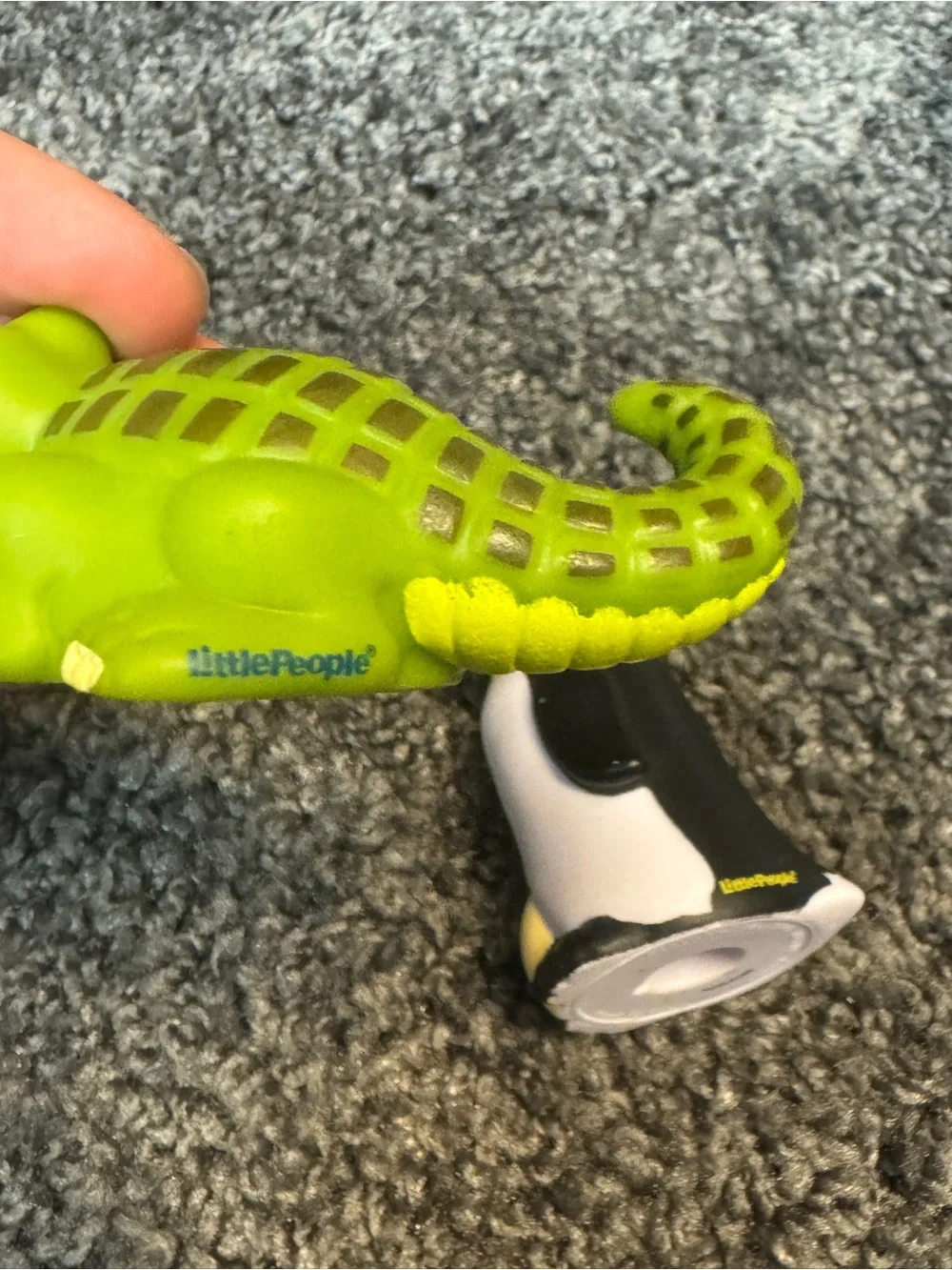 Little people penguin and alligator